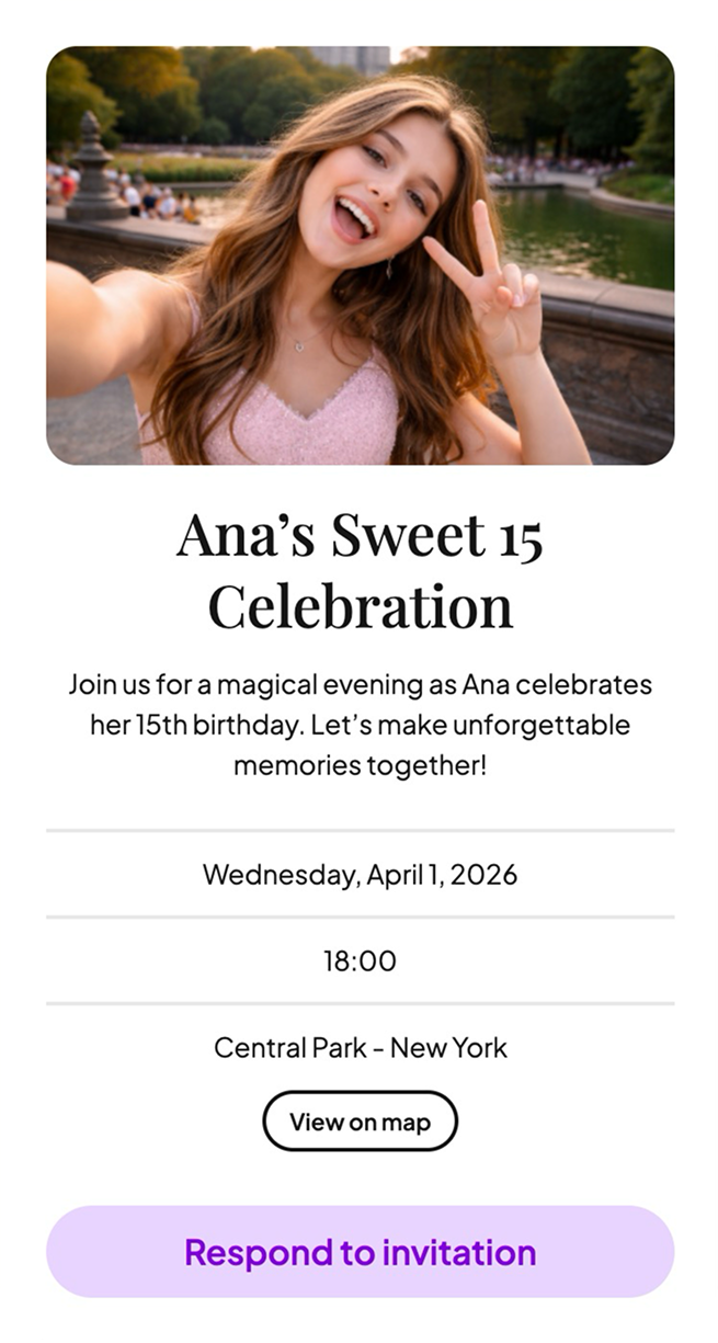 Vivaaa invitation preview