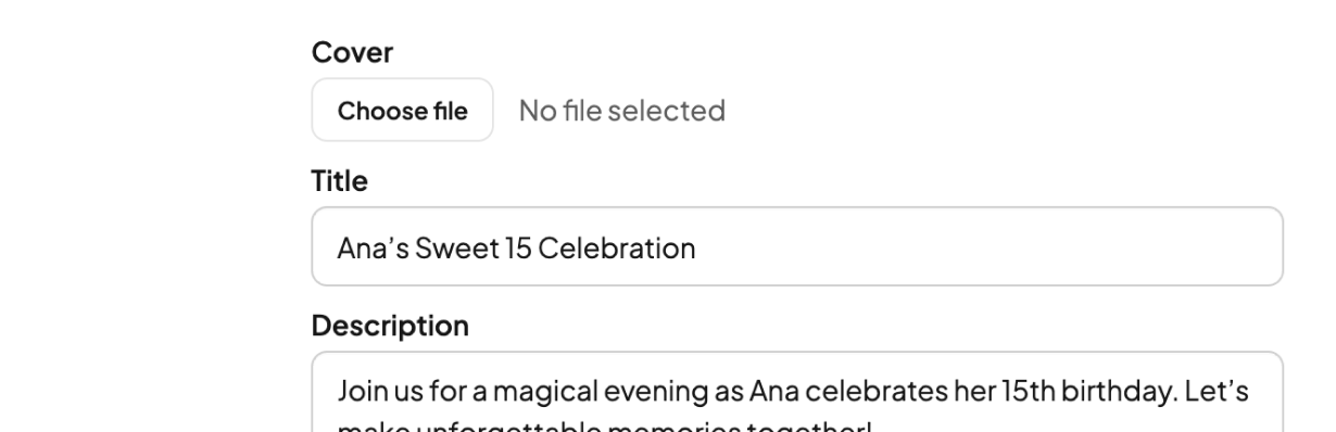 Create the invitation preview